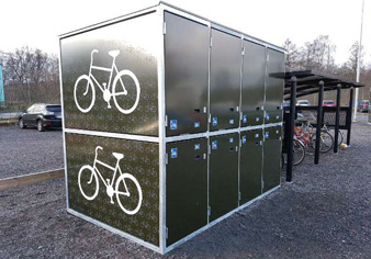 TMI tvåvånings cykelboxar.