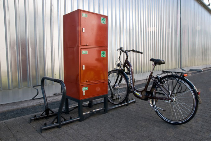 BETA Safe förvaringsbox med laddning för elcyklar.