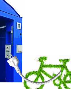 Cykelbox med el-list.