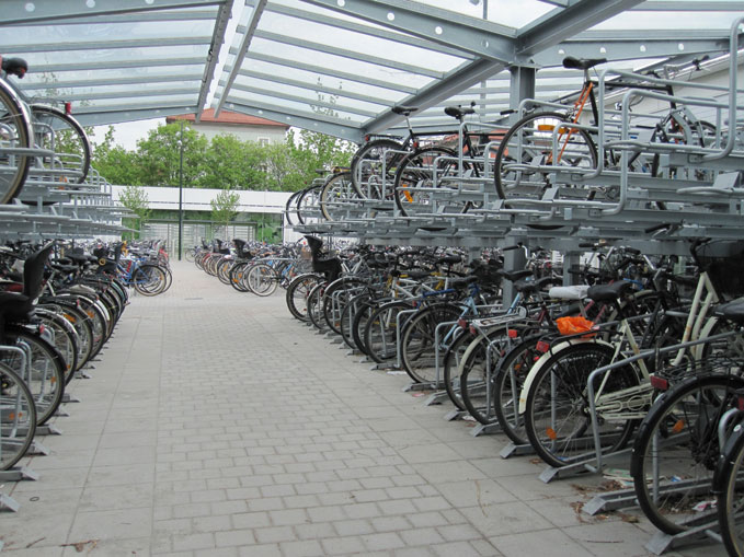 Tvåvånings cykelparkering